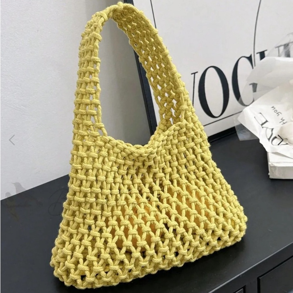 Yellow Crochet Bag